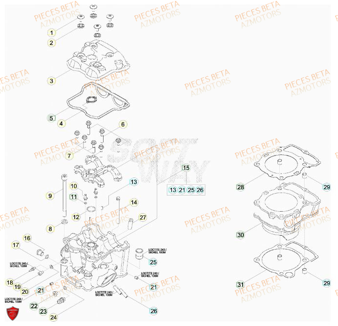 BOUCHON ARBRE COUVERCLE D EMBRAYAGE BETA pour CYLINDRE de RR-FACTORY-520-11