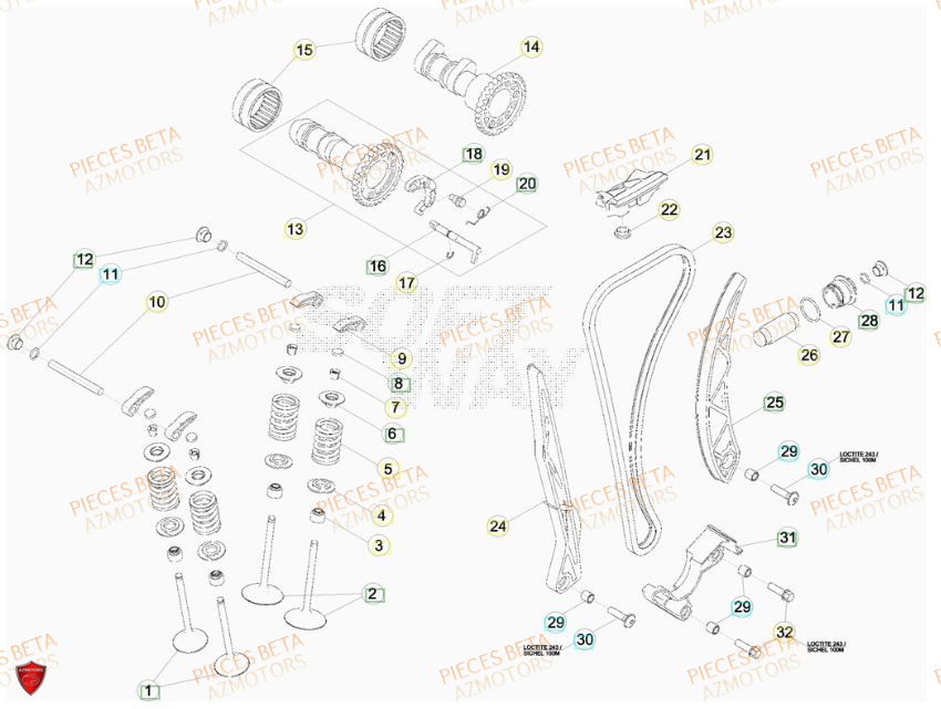 BOUCHON ARBRE COUVERCLE D EMBRAYAGE BETA pour DISTRIBUTION de RR-FACTORY-520-11