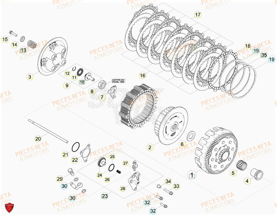 EMBRAYAGE pour RR-FACTORY-520-11