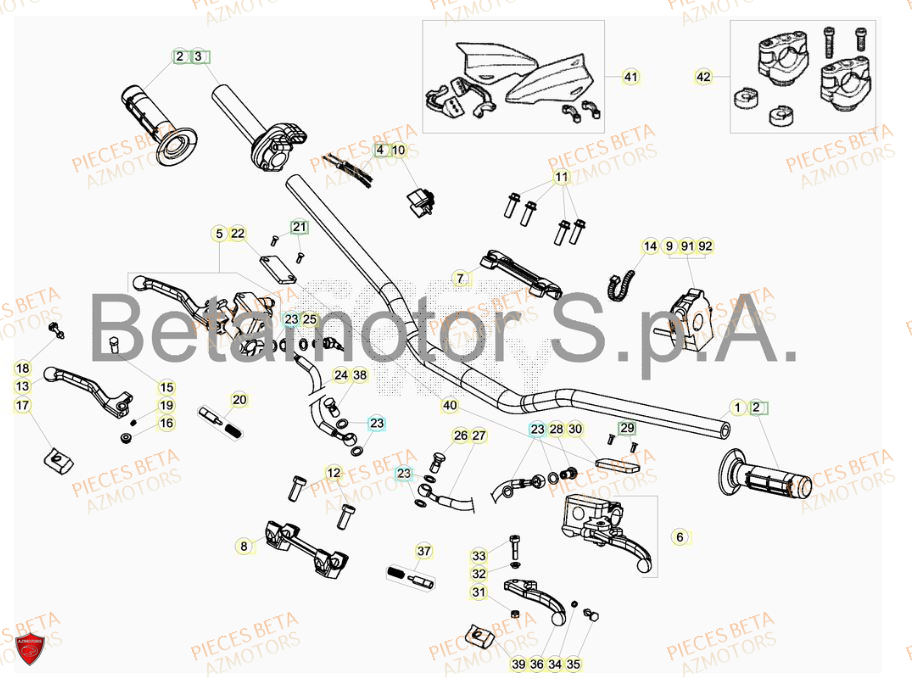 GUIDON RR 4T  07 BETA pour GUIDON de RR-FACTORY-520-11