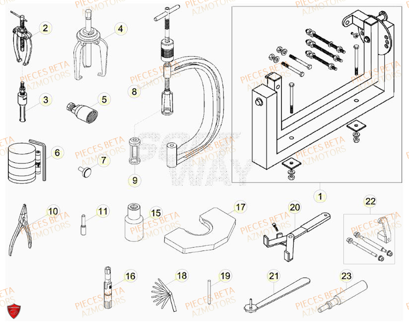 Outils BETA Pièces BETA RR 520CC FACTORY 4T - [2011]