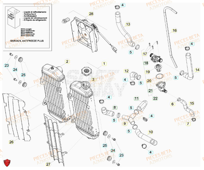 KIT ELECTRO VENTILATEUR RR 4TMY 10 BETA pour RADIATEUR de RR-FACTORY-520-11