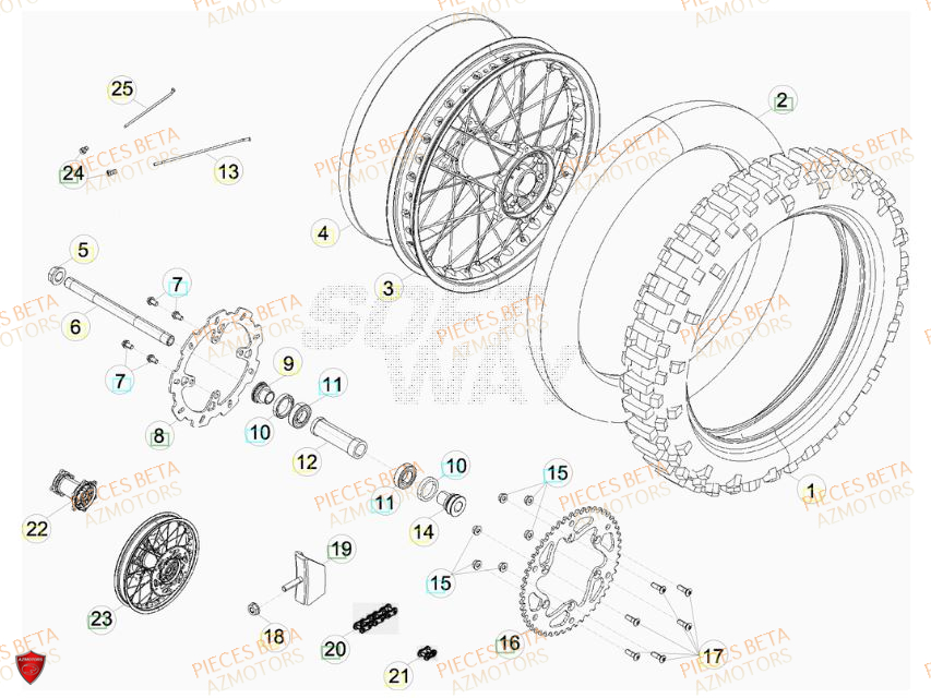 Roue Arriere BETA Pièces BETA RR 520CC FACTORY 4T - [2011]