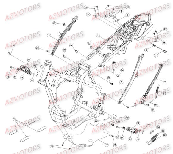 REPOSE-PIEDS BETA pour ACCESSOIRES DU CHASSIS de RREFI-4T-350-15