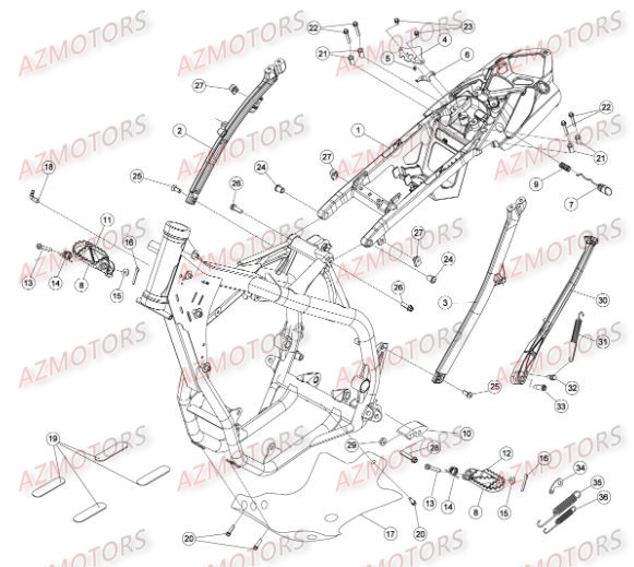 ACCESSOIRES_DU_CHASSIS BETA Pièces BETA RR EFI 4T 350 2015