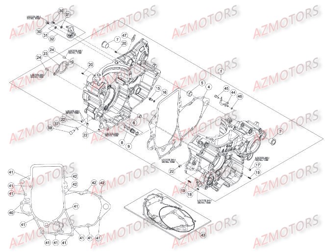 Carter BETA Pièces Beta RR 4T 350 Enduro - 2015