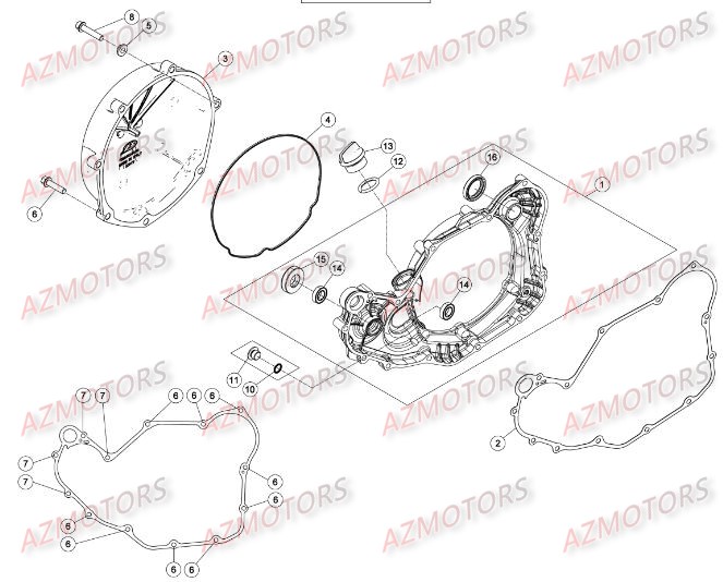 Carter 2 BETA Pièces Beta RR 4T 350 Enduro - 2015