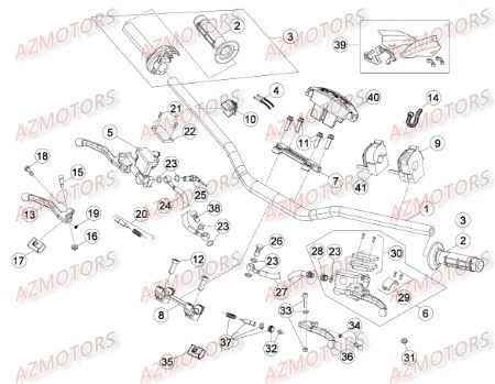 COMMANDES_GUIDON BETA Pièces BETA RR EFI 4T 350 2015