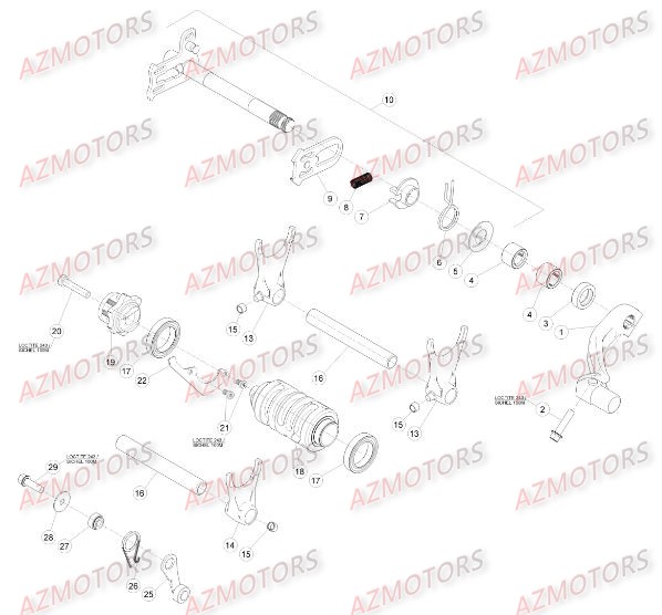 Commande Boite A Vitesses BETA Pièces Beta RR 4T 350 Enduro - 2015