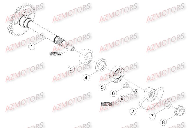 Contre Arbre BETA Pièces Beta RR 4T 350 Enduro - 2015