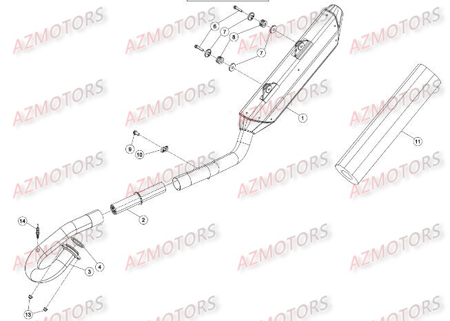 Echappement BETA Pièces Beta RR 4T 350 Enduro - 2015