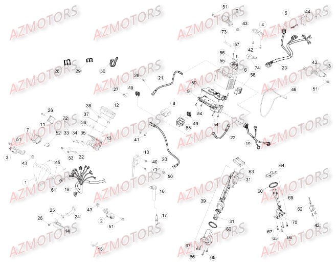 Installation Electrique BETA Pièces Beta RR 4T 350 Enduro - 2015