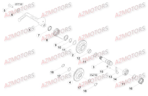 Kick Starter BETA Pièces Beta RR 4T 350 Enduro - 2015