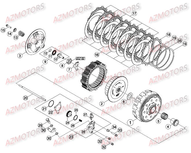 TRANSMISSION_PRINCIPALE_EMBRAYAGE BETA Pièces BETA RR EFI 4T 350 2015