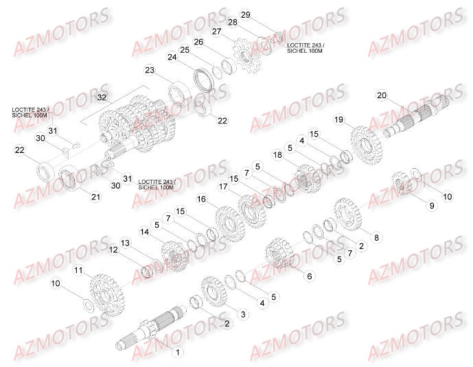 BOITE A VITESSES pour RREFI-4T-390-15