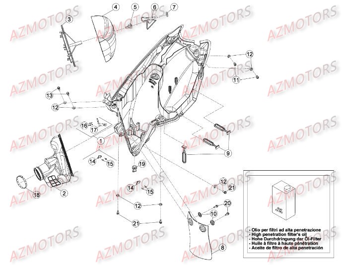 BOITIER_DU_FILTRE BETA Pièces BETA RR EFI 4T 390 2015