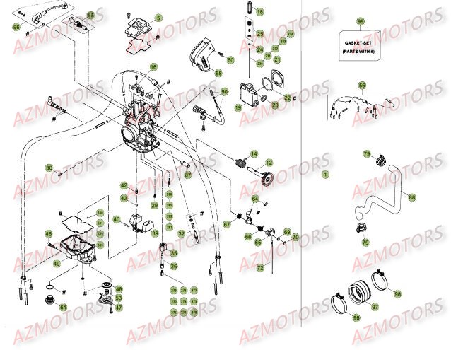 CARBURATEUR BETA Pièces BETA RR EFI 4T 390 2015