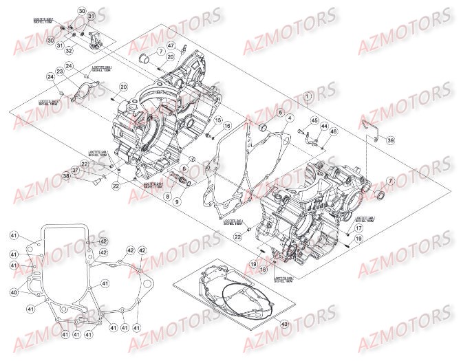 Carter BETA Pièces Beta RR 4T 390 Enduro - 2015