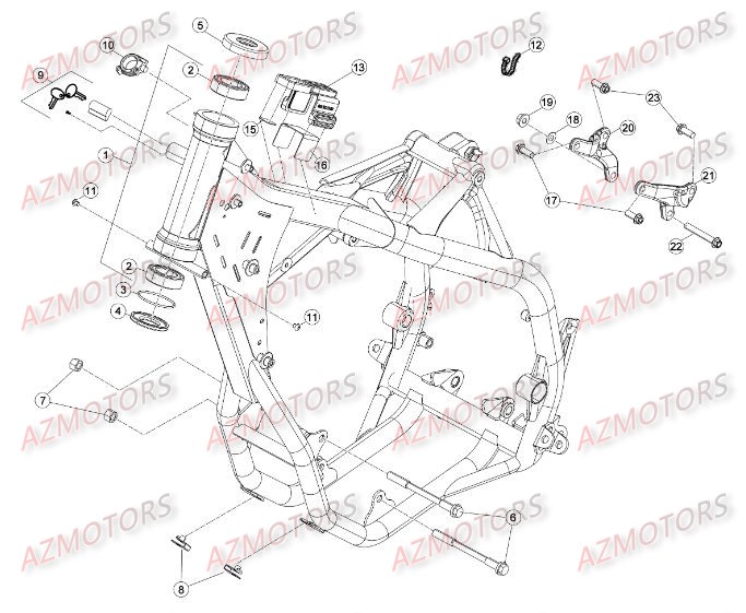 Chassis BETA Pièces Beta RR 4T 390 Enduro - 2015