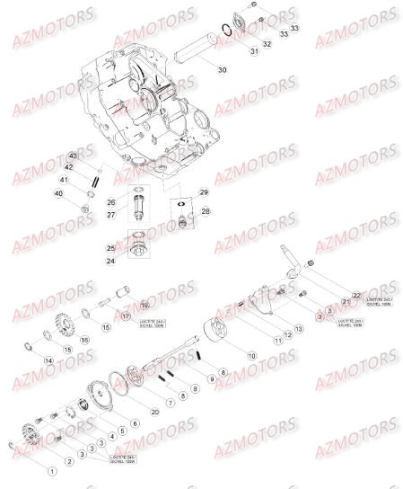 CIRCUIT DE LUBRIFICATION pour RREFI-4T-390-15