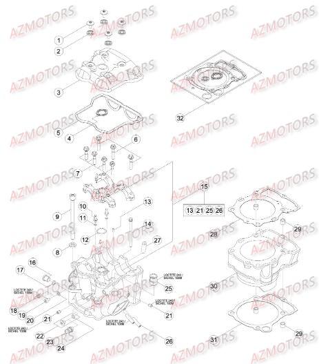 CYLINDRE CULASSE DISTRIBUTION BETA RREFI 4T 390 15