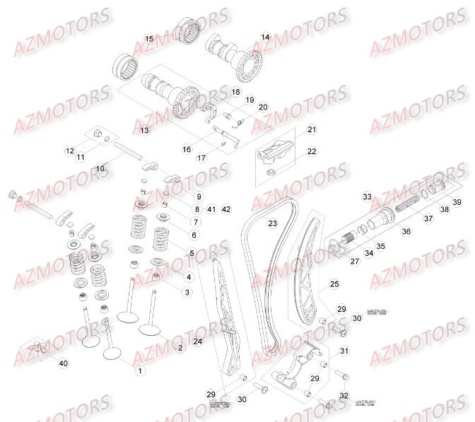 Cylindre Culasse Distribution 2 BETA Pièces Beta RR 4T 390 Enduro - 2015