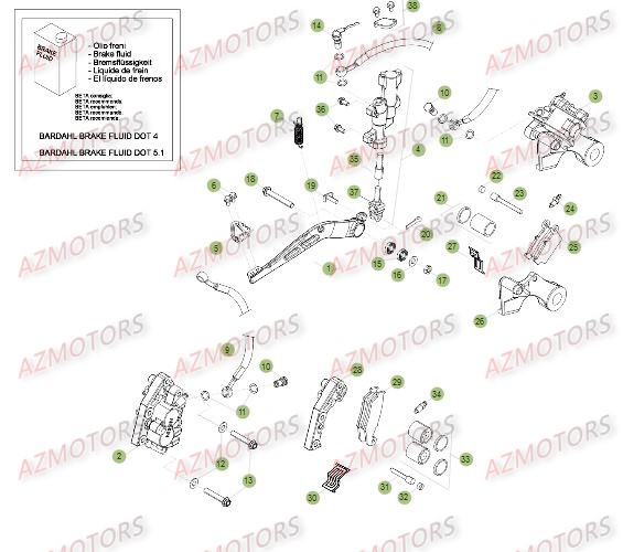 Freins BETA Pièces Beta RR 4T 390 Enduro - 2015