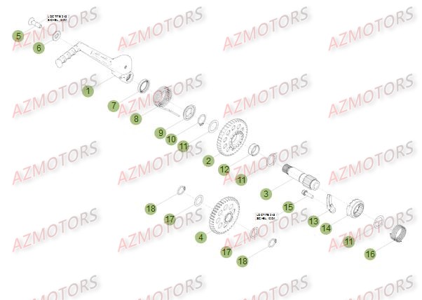 Kick Starter BETA Pièces Beta RR 4T 390 Enduro - 2015