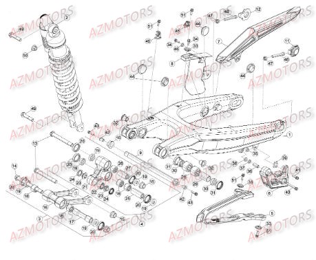 Suspension Arriere BETA Pièces Beta RR 4T 390 Enduro - 2015