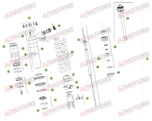Suspension Arriere 2 BETA Pièces Beta RR 4T 390 Enduro - 2015