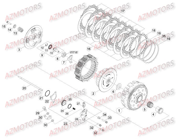 Transmission Principale Embrayage BETA Pièces Beta RR 4T 390 Enduro - 2015
