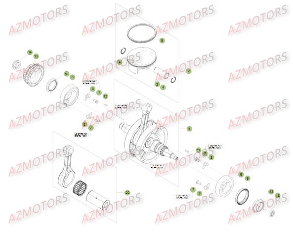 Vilebrequin Piston Contre Arbre 2 BETA Pièces Beta RR 4T 390 Enduro - 2015