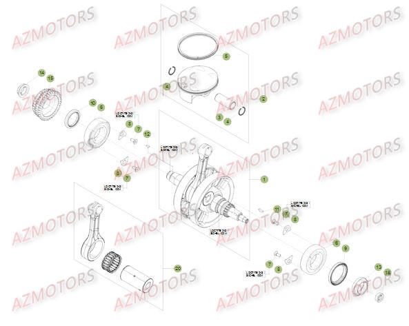 VILEBREQUIN PISTON CONTRE ARBRE 2 BETA RREFI 4T 390 15