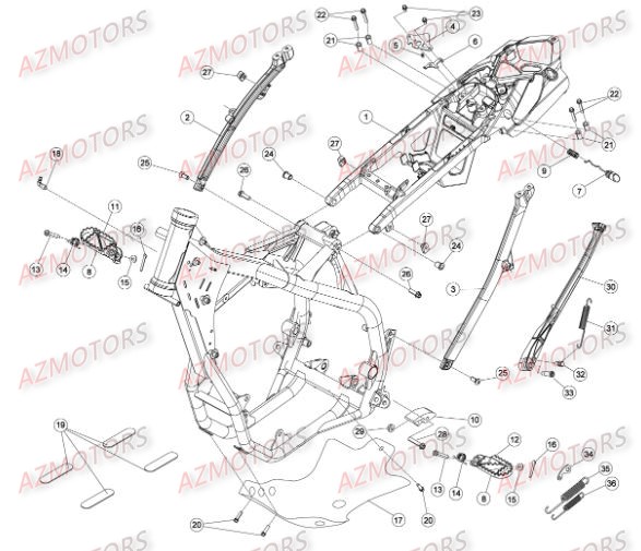 REPOSE-PIEDS BETA pour ACCESSOIRES DU CHASSIS de RREFI-4T-430-15