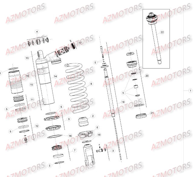 AMORTISSEUR BETA Pièces BETA RR EFI 4T 430 2015