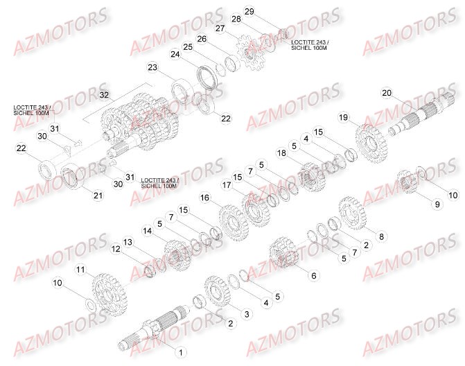 BOITE A VITESSES pour RREFI-4T-430-15