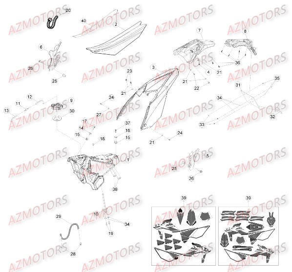 CARENAGES ARRIERES pour RREFI-4T-430-15