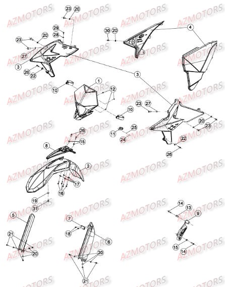 CARENAGES AVANT BETA RREFI 4T 430 15