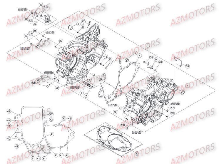 Carter BETA Pièces Beta RR 4T 430 Enduro - 2015