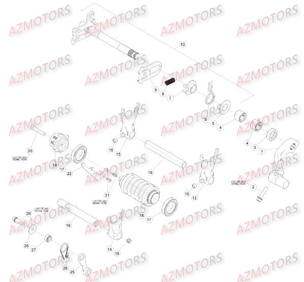 Commande Boite A Vitesses BETA Pièces Beta RR 4T 430 Enduro - 2015