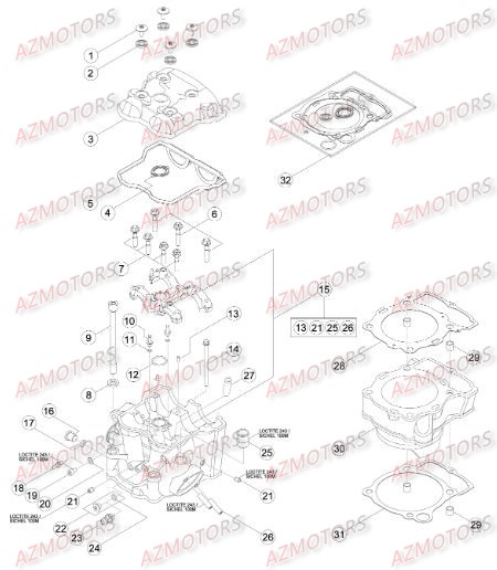 CYLINDRE CULASSE BETA RREFI 4T 430 15