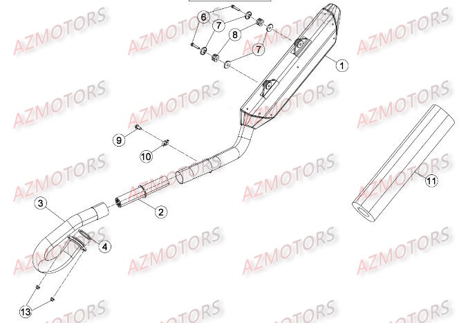 Echappement BETA Pièces Beta RR 4T 430 Enduro - 2015