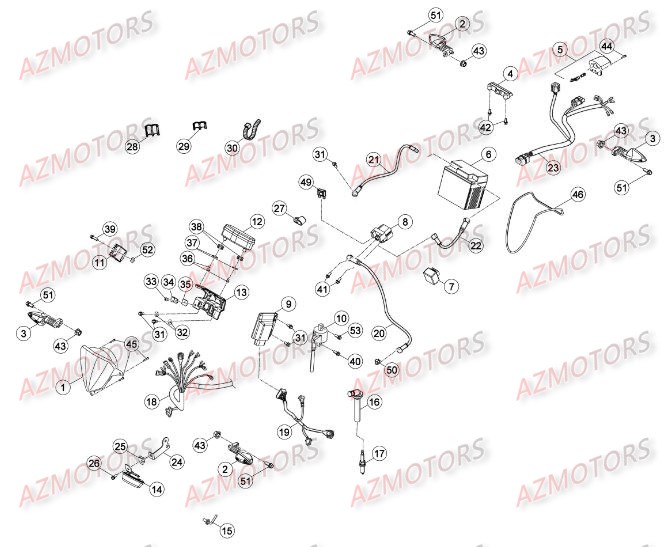 Installation Electrique BETA Pièces Beta RR 4T 430 Enduro - 2015
