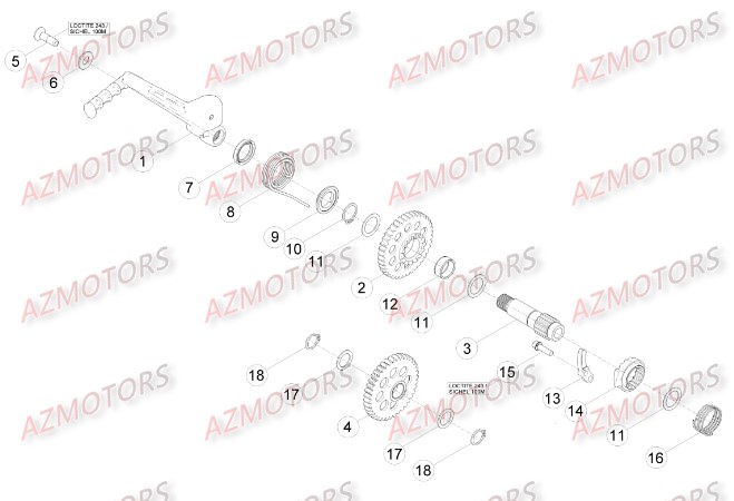 Kick Starter BETA Pièces Beta RR 4T 430 Enduro - 2015