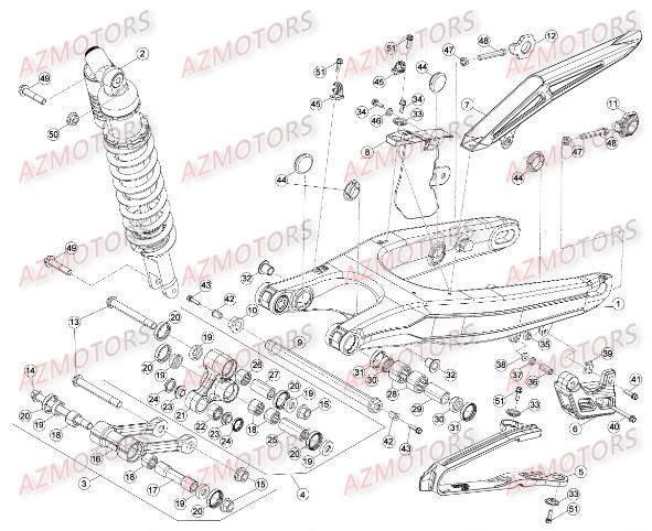 Suspension Arriere BETA Pièces Beta RR 4T 430 Enduro - 2015