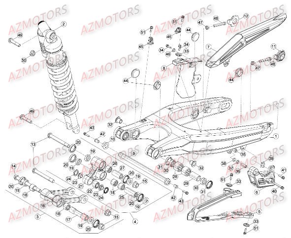 SUSPENSION ARRIERE pour RREFI-4T-430-15