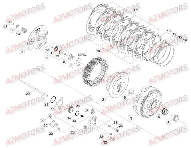 TRANSMISSION_PRINCIPALE_EMBRAYAGE BETA Pièces BETA RR EFI 4T 430 2015