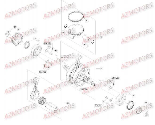 VILEBREQUIN PISTON BETA RREFI 4T 430 15