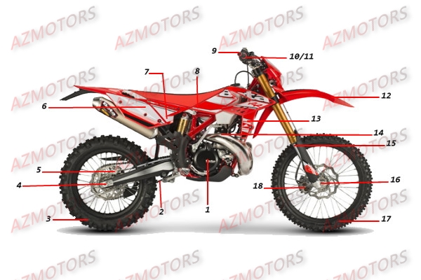 Consommables BETA Pièces BETA RR RACING 2T 250 - [2014]