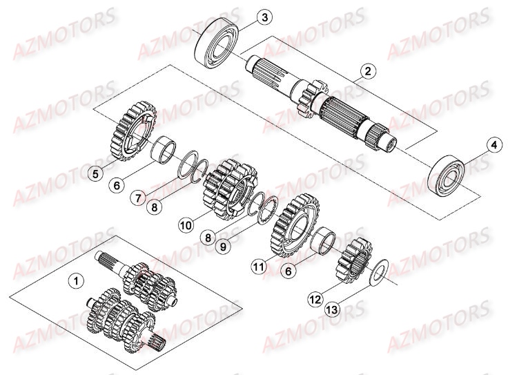Boite A Vitesses BETA Pieces BETA RR RACING 2T 250 - [2015]